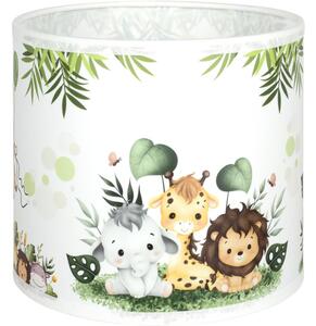 Brilagi - Univerzálne tienidlo BOBO E27, priemer 15 cm, biela/zelená/džungľa