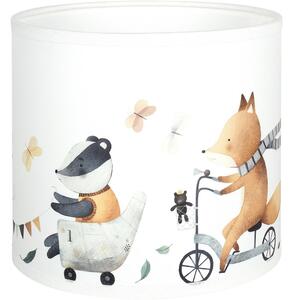 Brilagi - Univerzálne tienidlo BOBO E27, priemer 15 cm, biela/so zvieratkami