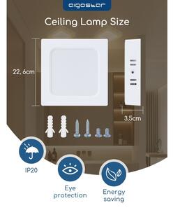 Aigostar - Prisadené stropné LED svietidlo LED/18W/230V 3000K 22,6x22,6 cm biela