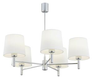 Brilagi - Luster na tyči MONTE 5xE27/60W/230V krémová/lesklý chróm
