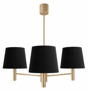 Brilagi - Závesný luster na tyči MONTE 3xE27/60W/230V čierna/zlatá