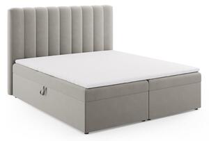 Sivá boxspring posteľ s úložným priestorom 180x200 cm Gina – Milo Casa