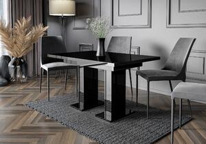 Jedálenský stôl Gilnar (lesk čierny) (pre 4 až 6 osôb). Vlastná spoľahlivá doprava až k Vám domov. 1055170