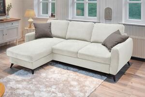ROZKLADACIA ROHOVÁ SEDAČKA, kov, textil, kompozitné drevo, krémová Livetastic - Online Only obývacie izby, Online Only
