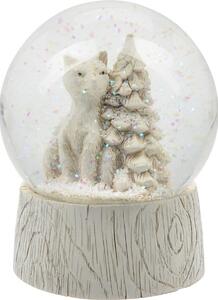 Vianočné snežítko s LED osvetlením Fox, 10 x 12,5 cm