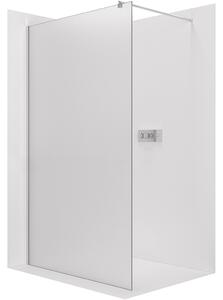 CERANO - Sprchová zástena Walk-in Onyx Round Ľ/P - 8 mm - okrúhla vzpera - chróm, mliečne sklo - 80x200 cm