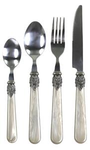 4-dielna starožitné champagne sada príboru Linas - 23cm - Chic Antique