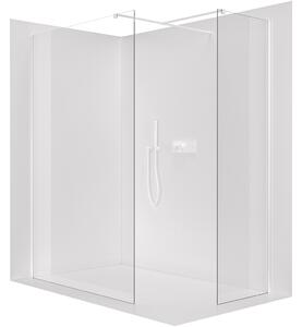 CERANO - Sprchová zástena Walk-in Onyx TL/P - 8 mm - hranatá vzpera - biela matná, transparentné sklo - 30x30 cm