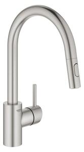 Drezová batéria GROHE Concetto New s vyťahovacou sprškou supersteel 31483DC2