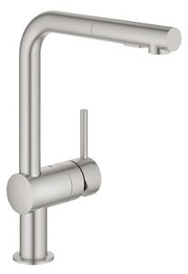 Drezová batéria GROHE Minta s vyťahovacou sprškou supersteel 30274DC0