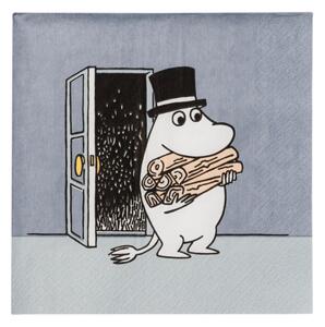 Arabia Servítky Moominpappa 33x33cm, 20ks / sivé