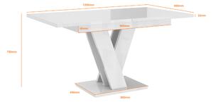 Jedálenský stôl Mabea (lesk čierny) (pre 4 až 6 osôb). Vlastná spoľahlivá doprava až k Vám domov. 1055210