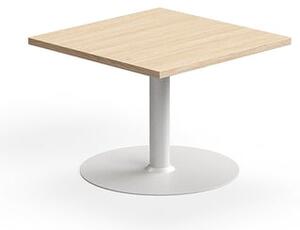 Konferenčný stolík VERTICUS, 700x700x500 mm, dub/biela