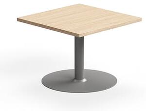 Konferenčný stolík VERTICUS, 700x700x500 mm, dub/strieborná