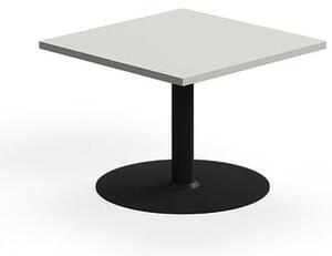Konferenčný stolík VERTICUS, 700x700x500 mm, svetlošedá/čierna