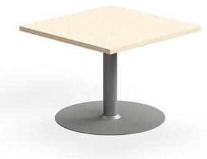 Konferenčný stolík VERTICUS, 700x700x500 mm, breza/strieborná