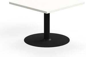Konferenčný stolík VERTICUS, 700x700x500 mm, biela/čierna