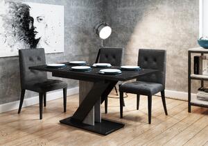 Jedálenský stôl Mevenis (lesk čierny + kameň) (pre 4 až 6 osôb). Vlastná spoľahlivá doprava až k Vám domov. 1055215