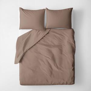 Goldea bavlnené posteľné obliečky - hnedé 140 x 200 a 70 x 90 cm