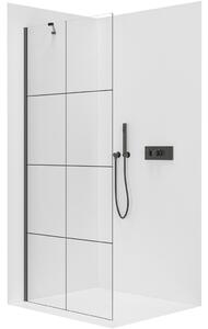 CERANO - Sprchová zástena Walk-in Onyx YL/P - 8 mm - čierna matná, industriálne sklo - 100x200 cm