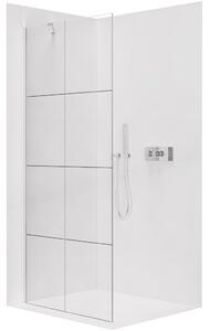CERANO - Sprchová zástena Walk-in Onyx YL/P - 8 mm - chróm, industriálne sklo - 90x200 cm