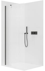 CERANO - Sprchová zástena Walk-in Onyx YL/P - 8 mm - čierna matná, ryhované sklo - 50x200 cm