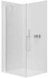 CERANO - Sprchová zástena Walk-in Onyx YL/P - 8 mm - guľatá vzpera - chróm, transparentné sklo - 40x200 cm
