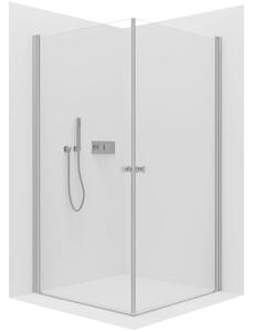 CERANO - Sprchovací kút Antelo Duo Ľ/P - 6 mm - chróm, transparentné sklo - 120x80 cm - krídlový