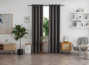 Zatemňovací záves DUNES VELVET 140x250 cm, tmavě šedý Zavesenie: Riasiaca páska