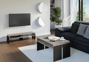TV stolík Ramea (dub platinum grange + čierna). Vlastná spoľahlivá doprava až k Vám domov. 1055244