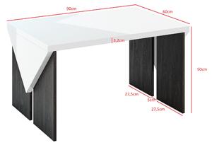 Konferenčný stolík Tarni (svetlosivá + lesk biely). Vlastná spoľahlivá doprava až k Vám domov. 1055246