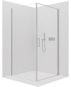 CERANO - Sprchovací kút Porte Ľ/P - 8 mm - chróm, transparentné sklo - 100x100 cm - krídlový