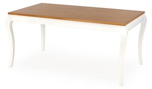 Jedálenský stôl WANDSUR dub tmavý/biela