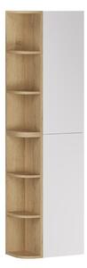 Comad Závesná vysoká kúpeľňová skrinka Aster I 160 cm biela/dub cremona