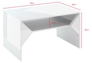Konferenčný stolík Tonfir (svetlosivá + lesk biely). Vlastná spoľahlivá doprava až k Vám domov. 1055254