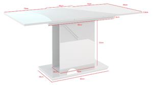 Jedálenský stôl Tonfir (svetlosivá + lesk biely) (pre 6 až 8 osôb). Vlastná spoľahlivá doprava až k Vám domov. 1055260