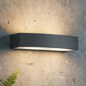 Ideal Lux vonkajšie nástenné svietidlo Andromeda, antracitová, šírka 45 cm, Hliník / sivá / zinok, Kúpeľňa, Hliník, Moderný, Nástenné svietidlo