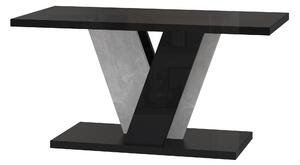 Konferenčný stolík Venag (lesk čierny + kameň). Vlastná spoľahlivá doprava až k Vám domov. 1055263