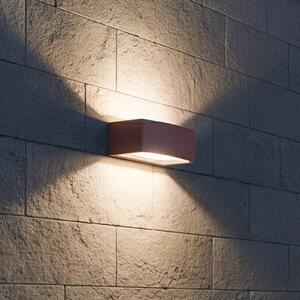 Ideal Lux vonkajšie nástenné svietidlo Andromeda káva, šírka 22 cm, hliník, Hnedá / hrdzavá, Kúpeľňa, Hliník, Moderný, Nástenné svietidlo
