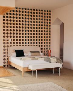 MUZZA Dvojlôžková posteľ tavia 160 x 200 cm prírodná