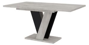 Jedálenský stôl Venag (svetlosivá + čierna) (pre 4 až 6 osôb). Vlastná spoľahlivá doprava až k Vám domov. 1055269