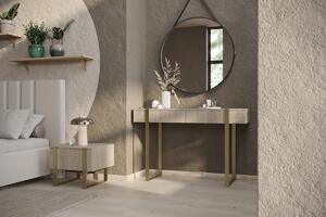 Toaletný stolík Verica 120 cm - dub piškótový / zlaté nožičky