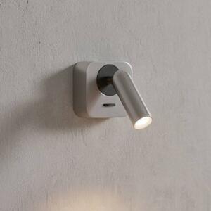 Ideal Lux LED nástenné svietidlo Bean, niklová farba, šírka 7 cm, Hliník / sivá / zinok, Obývacia izba / jedáleň, kov, Moderný, Nástenné bodové svietidlo