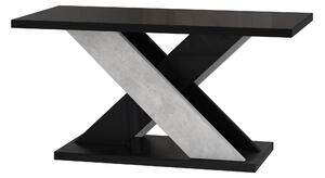 Konferenčný stolík Xalin (lesk čierny + kameň). Vlastná spoľahlivá doprava až k Vám domov. 1055276