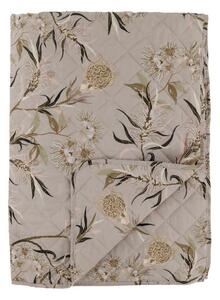 Béžový prehoz s kvetinovým vzorom Aix Vintage Quilt - 130*180 cm - Chic Antique