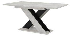 Jedálenský stôl Xalin (svetlosivá + čierna) (pre 4 až 6 osôb). Vlastná spoľahlivá doprava až k Vám domov. 1055282