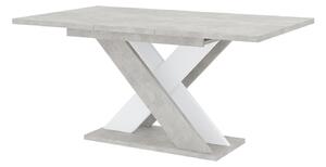 Jedálenský stôl Xalin (svetlosivá + biela) (pre 4 až 6 osôb). Vlastná spoľahlivá doprava až k Vám domov. 1055283
