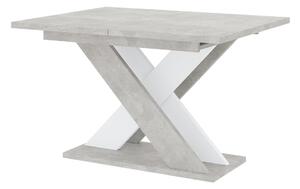 Jedálenský stôl Xalin (svetlosivá + biela) (pre 4 až 6 osôb). Vlastná spoľahlivá doprava až k Vám domov. 1055283