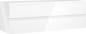 Mexen Orio, kúpeľňová skrinka pod umývadlo 140 cm, 2 zásuvky, biela lesklá, 91A10-14047-2-BFF00