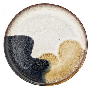 Kameninový tanier Jules Blue/Cream/Sand 28 cm